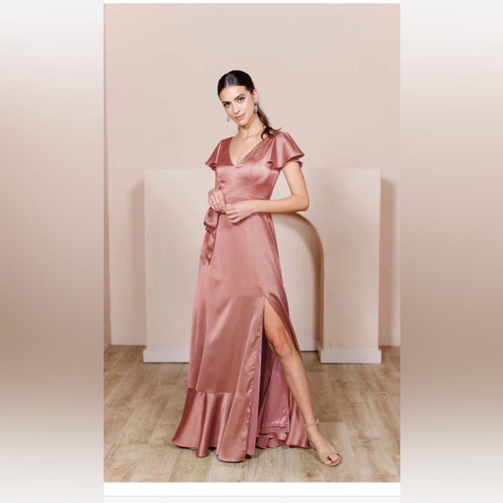 REVELRY- THALIA satin in DESERT ROSE